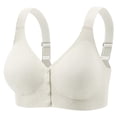 thumbnail image 2 of Smsaxvxz Plus Size Wireless Bras for Women Comfortable Adjustable Straps Push Up Support Front Closure Bra White, 2 of 5