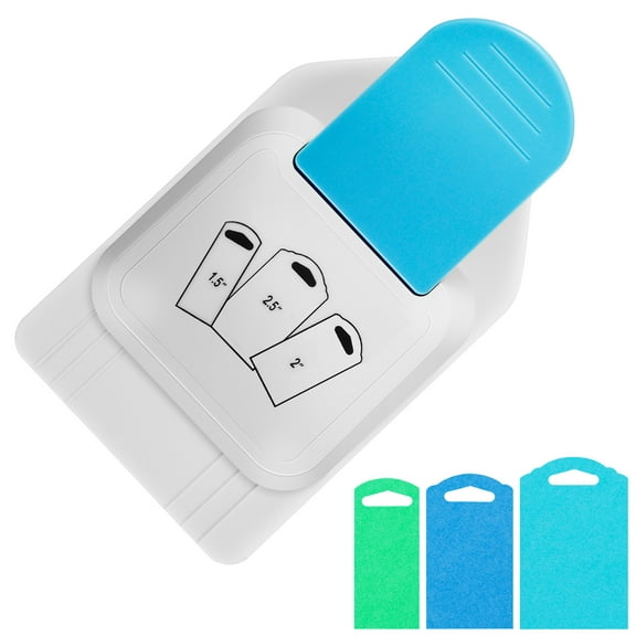 Wekvgz Craft Tag Punch 3 in1 Multifunctional Gift Tag Paper Punches 1.5 Inch 2 Inch 2.5 Inch DIY Multipurpose Craft Punch for DIY Projects Card Making Greeting Card 15x8.8x6.5cm