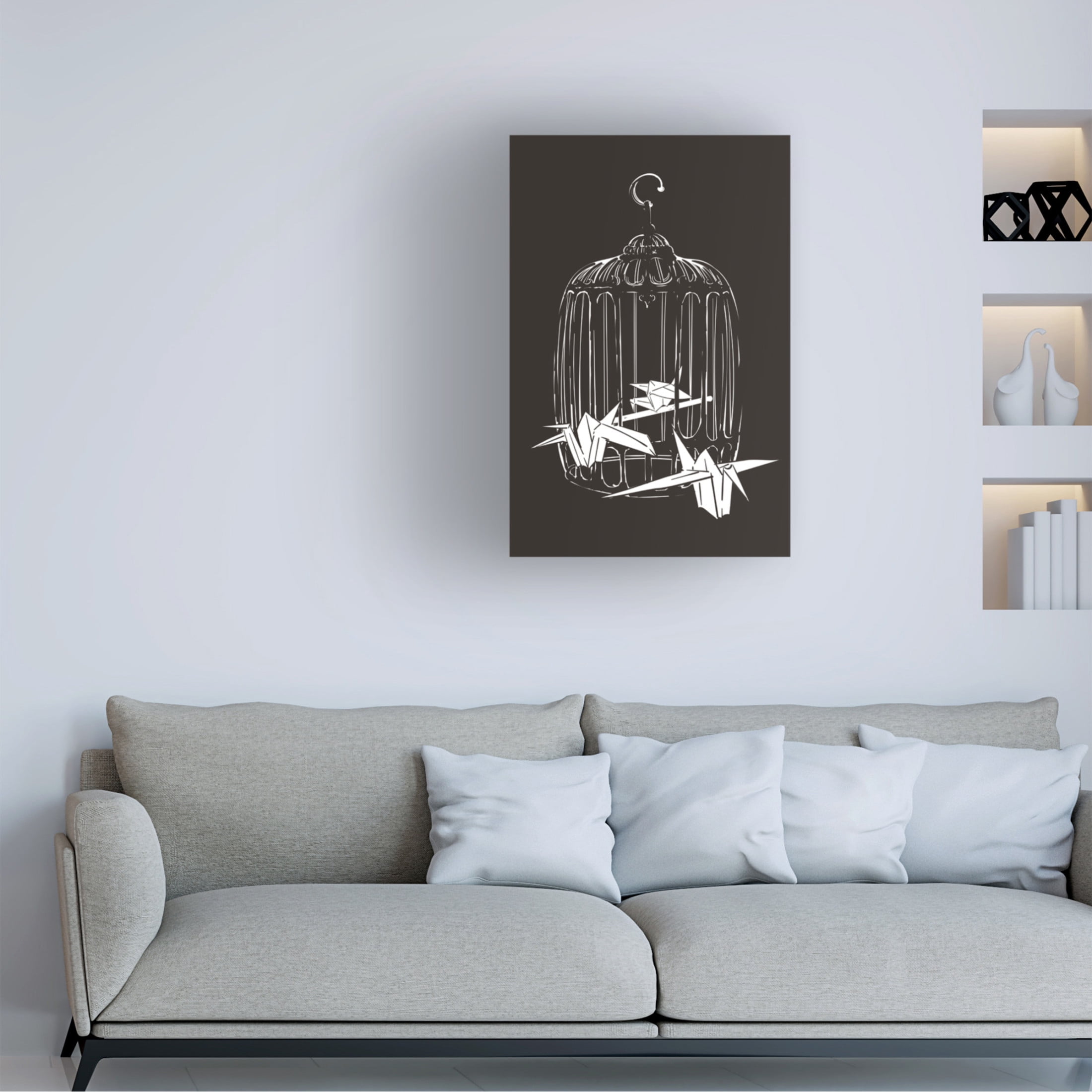 Trademark Fine Art jay stanley  Origami Birds Canvas Wall Art