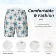 thumbnail image 5 of Balery Flower Leaves Mens Swim Trunks Swim Shorts for Men Quick Dry Inseam Beach Shorts with Compression Liner Pocket-Small, 5 of 9