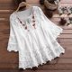 thumbnail image 3 of Gibobby Blusas Manga Larga Mujer Blose for Women Olid Color Daily Loose Tops（Blanco， XXL), 3 of 3