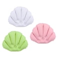 thumbnail image 1 of Unique Bargains Inflatable Bath Pillow with Suction Cups, Terry Cloth Covered Neck Support (Pink, Blue, Green) 3 Pack, 1 of 6