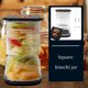 thumbnail image 2 of Frasco para encurtidos con 2 tenedores, separador de jugo y humedad, recipiente hermético para verduras encurtidas a prueba de fugas, 2 of 8