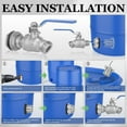 thumbnail image 2 of 304 Stainless Steel Rain Barrel Spigot Kit - Freeze & Leak-Resistant Faucet with High Flow 1/2" NPT to 3/4" GHT for DIY Water Tanks, Composters, and Garden Hoses, 2 of 7