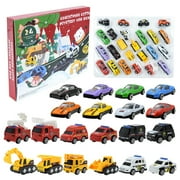 Seekfunning 2023 Christmas Advent Calendar for Kids, 24 Days Countdown Calendar Toys with Diecast Cars Set for Boys Kids Party Favors, Classroom Prizes, Xmas Gift