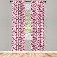 thumbnail image 3 of Ambesonne Valentines Curtains, Affection, Pair of 28"x95", Pink Ruby Dried Rose, 3 of 5