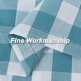 thumbnail image 5 of Bohogeo Buffalo Plaid Kitchen Valance Curtains,Check Farmhouse Rod Pocket Green Valance for Window Treatment, Teal/White,55" x 15", 5 of 7