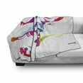 thumbnail image 3 of Teen Room Soft Flannel Fleece Blanket, Soccer Proffesional Player Kicks Ball Watercolor Style Spray Championship Image, Cozy Plush for Indoor and Outdoor Use, 70" x 90", Multicolor, by Ambesonne, 3 of 6