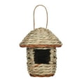 thumbnail image 2 of Hand Woven Small Grass Straw Nest Hut 12cmx15cm Multicolor3, 2 of 8
