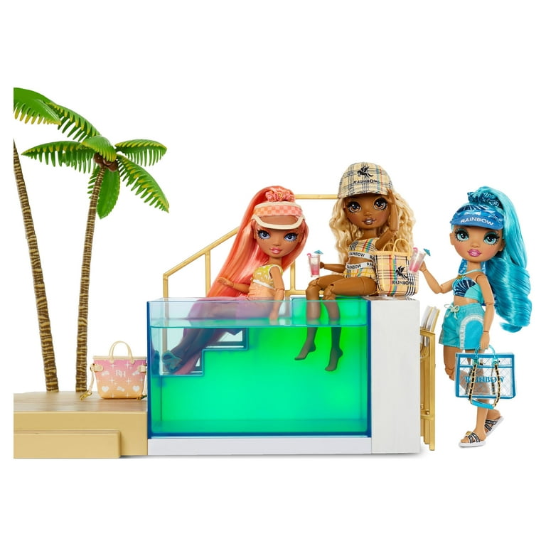 Rainbow High Color Change Pool & Beach Playset: 7-in-1 Light-Up