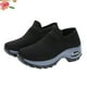 thumbnail image 5 of Zapatillas deportivas negras de tejido moderno para mujer, transpirables, sin cordones, informales, para actividades al aire libre, talla 39, 5 of 8