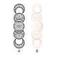 thumbnail image 4 of Kearding Pegatinas de pared de luna 3D, decoración de para la habitación del hogar, dormitorio, decoración para sala de estar, accesorios de Decoración del hogar Negro Kearding HA004292-01B, 4 of 6