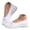 White, variant on Slip on Falt Shoes for Women Memory Foam Mesh Casual Shoe Summer Breathable Walking Loafers for Daily Wear Size 6.5 White