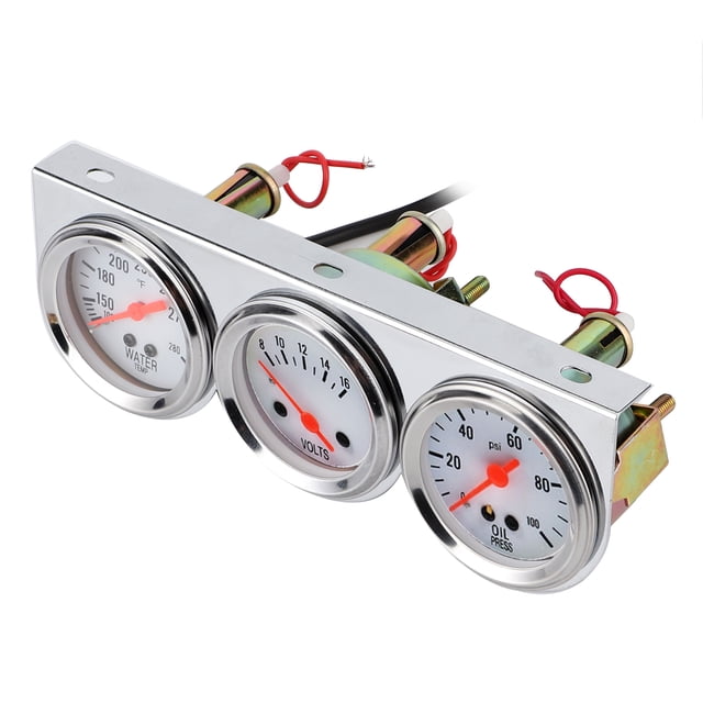 2in Universal 3 in 1 Gauge Set Water Temp VoltsOil Press 52mm Meter Mechanical Instrument
