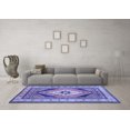thumbnail image 3 of Ahgly Company Indoor Rectangle Medallion Blue Traditional Area Rugs, 7' x 9', 3 of 4