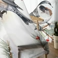 thumbnail image 5 of Sheer Curtains 96 inches Long, Christmas Robins on Pine Tree Winter Berry Light Filtering Sheer Window Curtains Rod Pocket Voile Drapes for Bedroom Living Room, 52"W x 96"L 2 Panels, 5 of 7