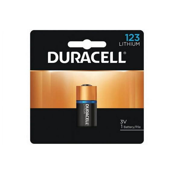 4 x Duracell DL123A / Cr123A 3 Volt Lithium Batteries (On a Card)