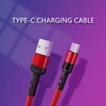 thumbnail image 2 of USB C Cable, SOATUTO 6 ft Type C Premium Nylon USB Cable, USB A to Type C Charging Cable Fast Charge for Samsung S20 Plus S10 S10 Note 8 PS5 Controller USB C Cable-Red / 1 Pcs, 2 of 7