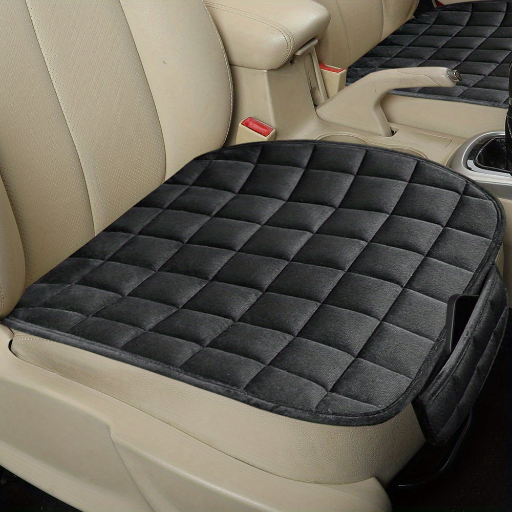 1pc Car Seat Cushion Premium Comfort Memory Silk Wadding Non Slip Rubber Bottom With Storage Pouch Car Seat Pad Universal