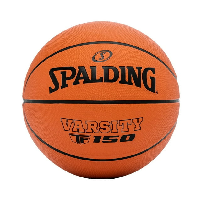 Spalding Varsity TF-150 Ballon de Basketball en Caoutchouc, Ballon de Basketball de Performance Intérieur-Extérieur