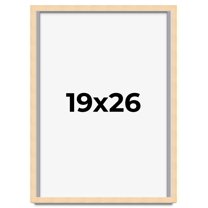 19x26 Frame Beige Real Wood Picture Frame Width 0.75 inches | Interior Frame Depth 0.5 inches |