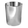 thumbnail image 4 of mDesign Small Round Metal 1.7 Gallon Wastebasket/Recycling Can, 2 Pack, Polished, 4 of 5