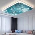 thumbnail image 2 of Teal Green Ocean Shark Magnetic Fluorescent Light Covers for Ceiling Lights 2x4 Feet, Coastal Wave Summer Beach Office Classroom Kitchen Drop Ceiling Light Covers Lighting Filters Shade Panel 1 Pack, 2 of 9