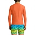 thumbnail image 6 of ITSAME Boys Rash Guard Swimwear 2-Piece Quick-Dry Long Sleeve Tops and Swim Trunks Summer Beach Swimsuit Orange Size 7-8, 6 of 7