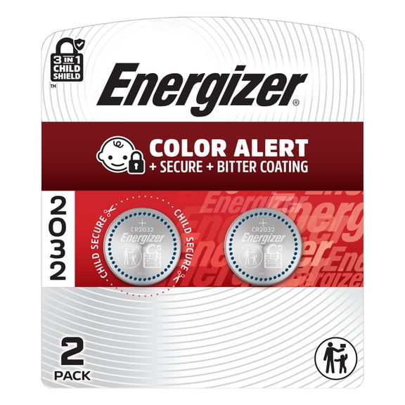 Energizer 2032 Coin Batteries (2 Pack), CR2032 3V Lithium Batteries, Compatible with AirTag and Tile Pro Devices, Key Fobs, Watches and more