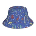 thumbnail image 3 of Daiia New-York City Pattern Bucket Hat - Trendy Cotton Sun Hat for Beach, Golf, Fishing - Fun Outdoor Vacation Boonie for Men and Women, 3 of 9