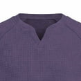 thumbnail image 6 of Aestivo Men's V- Layered Shirt, Long Sleeve Casual Pullover, Textured Top Tee for Casual Work, Purple 4XL, 6 of 6