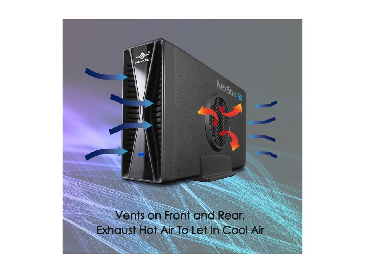 VANTEC NexStar HX NST-387S3-BK Aluminum / ABS Plastic 3.5" Black SATA I/II/III USB 3.0 3.5" SATA III Hard Drive Enclosure USB 3.0 With Fan
