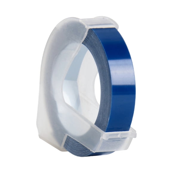 Riwcyla 3D Embossing Label Tape Refill for DYMO 12965 1610 Label Maker with 3/8 Inch * 9.8 feet, 1 Roll Blue , perfect for daily use, outdoor activities, travel & casual occasions