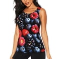 thumbnail image 1 of Fotbe Variety Of Fruits And Berries Blusas Sin Mangas para Mujer – Estilo Casual, Corte Suelto, Slim-Fit, Cuello Redondo Deportivo, Tops de Verano para Gimnasio y Yoga-X-Large, 1 of 7