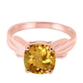 thumbnail image 2 of Mauli Jewels Engagement Rings for Women 2.25 Carat Cushion Cut Citrine Ring 4-Prong 10K Rose Gold, 2 of 6