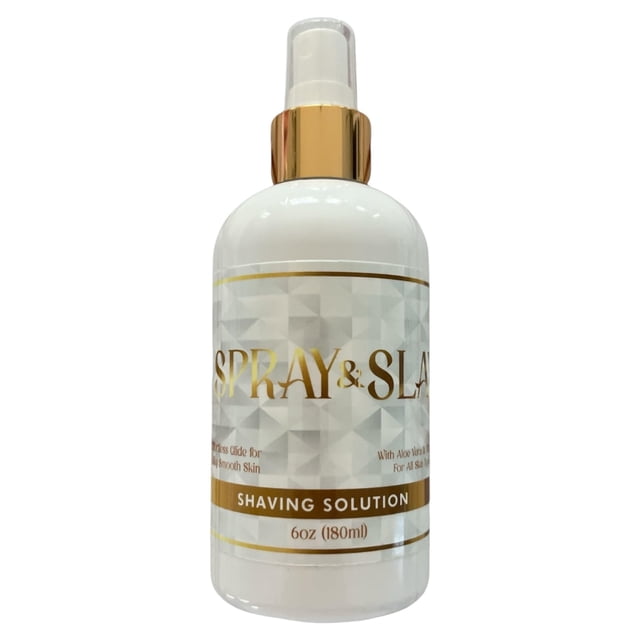 Spray & Slay Shave Solution - Spray de afeitar sin agua para mujeres Infusión de aloe y vitamina E Aplicación rápida y sin ensuciar Piel suave e hidratada Perfecta para afeitarse sobre la marcha ¡No n