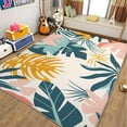 thumbnail image 2 of Area Rug For Living Room, Washable Tropical Plant Palm Leaf Printed Rug, Colorful Rectangle Rugs Non-Slip Carpet For Kitchen, Bedroom, Office, Dining Room Decorative Carpe, 2 of 7