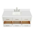 thumbnail image 7 of Ariel W055SWQRVOMNB Hutton 54" Wall Mounted Single Basin Vanity Set - Midnight Blue / Pure, 7 of 7