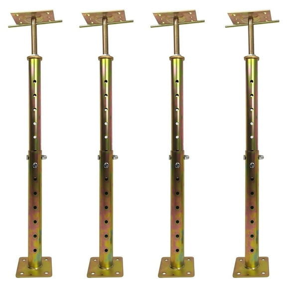 19.7"-35.8" Adjustable House Floor Wall Jack Post Pole Rod Fit for Leveling Lifting Framing Basement Crawlspace Beam Roof, 4 Pack
