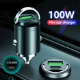 thumbnail image 4 of 100W USB Type C QC3.0 Fast Charging Car Interior Phone Accessories Charger, 4 of 9