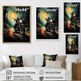 thumbnail image 4 of Designart "Nostalgic Memory Of A Vintage Dirty Bike On The Road" Motorcycle Wall Art Living Room, 4 of 7