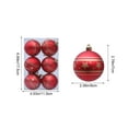 thumbnail image 3 of 6 Pcs Christmas Tree Decorations Christmas Ball Hanging Ornaments, Shatterproof Electroplating Christmas Balls for Christmas Decoration 2.36 Inch Multicolor, 3 of 7