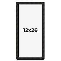 12x26 Shadow Box Black Rustic Barnwood Display Frame  | 1.125 Inch Deep | 0.875 Inch Moulding Width