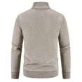 thumbnail image 5 of Herrnalise Men's Fashion Autumn And Winter Stand Collar Sweater Casual Fleece Jacket Beige, 5 of 5