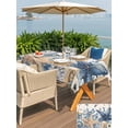 thumbnail image 4 of Outdoor Tablecloth with Umbrella Hole & Zipper, Blue Starfish Coastal Rectangle Tablecloth 60x84 Inch, Eucalyptus Summer Nautical Shell Rustic Patio Table Cover Waterproof Table Cloth for Picnic, 4 of 6