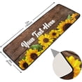 thumbnail image 2 of Custom Sunflowers Kitchen Rug Personalized Your Text on Runner Rug Doormat Bath Mat Area Rug Non-Slip Carpet for Kitchen Living Bedroom 72 x 24 Inch, 2 of 6