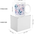 thumbnail image 3 of Spring Decorative Mug With Handles Leaves Plants Cottage Graphic Floral Nature Watercolor Blue And Red Ceramic Collection Reusable lnsulated Kitchen School Pantry Coffee Mug Gift Birthday 11 Ounce, 3 of 6