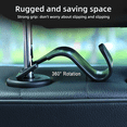 thumbnail image 5 of Jusdreen Car Seat Headrest Hook 4 Pack Hanger Storage Organizer Universal for Handbag Purse Coat Universal Fit Vehicle Car- Black, 5 of 7