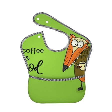 Bingfone Mess-Proof Baby Bib - Waterproof Bib For Baby Boy Or Girl With Food Catcher Pocket, Unisex-Drink Coffee And Do Good