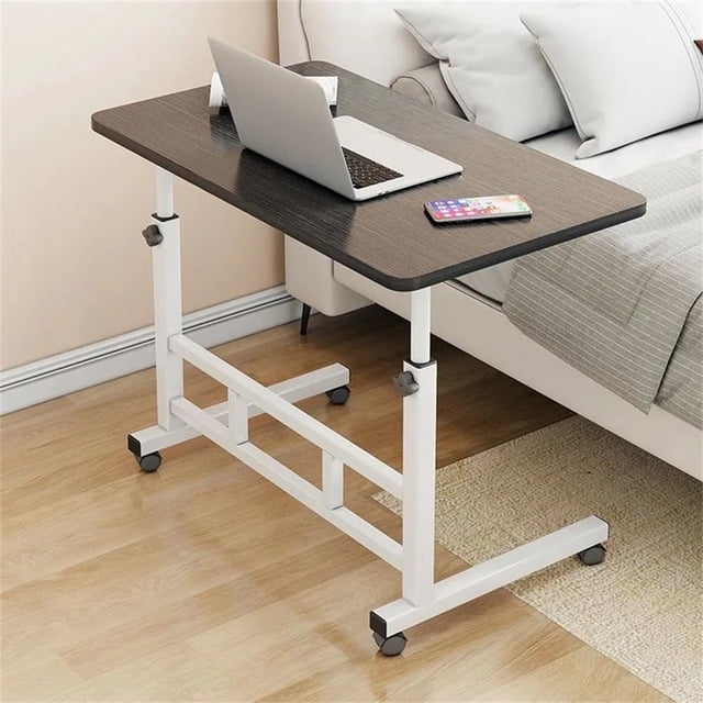 Bureau Debout à Hauteur Réglable, Bureau Debout Mobile avec Roulettes, Petit Bureau d'Ordinateur avec Roulettes